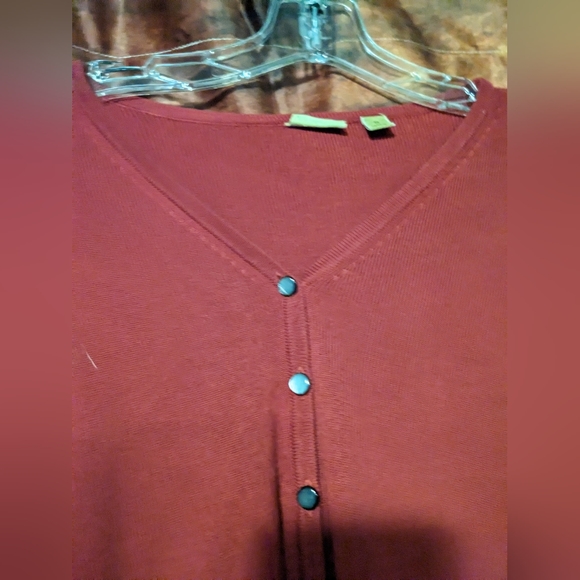 Caslon Red Cardigan- M/L - Picture 9 of 10